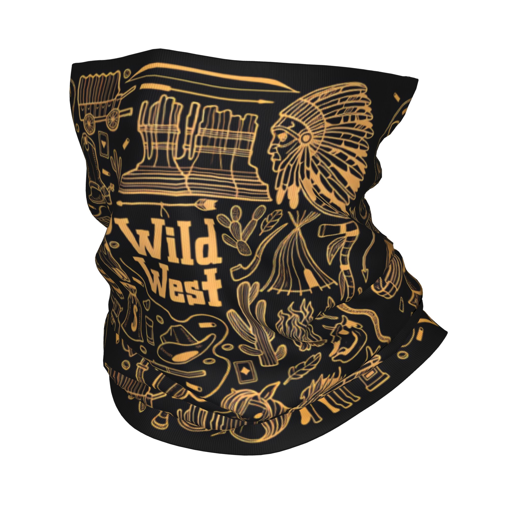 Wildman Hunting & Outdoor Photos - قناع رياضي خارجي للدراجات بتصميم غرب